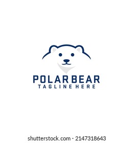 Design-Konzept für Polar-Bären-Logo-Vektorgrafik. Design-Vektorgrafik für Tier- und Wildlife-Logos