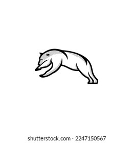 Polar Bear logo design icon. Bear design inspiration.
Polar Bear logo design template. Animal symbol logotype.
Bear symbol silhouette.