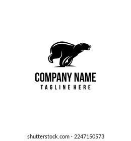 Polar Bear logo design icon. Bear design inspiration.
Polar Bear logo design template. Animal symbol logotype.
Bear symbol silhouette.