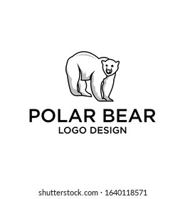 polar bear logo design vector