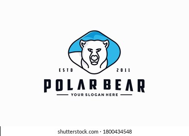 Polar Bear Logo Design vector template