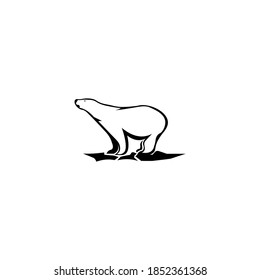 Polar bear logo design vector