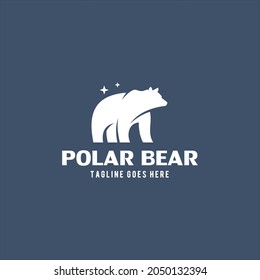 Polar Bear Logo Design Vector Image