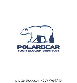 Eisbär-Logo-Symbol, Vektorgrafik.