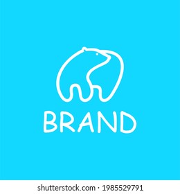 POLAR-BEAR-LOGO MIT MONOLINLOGO-KONZEPT