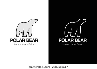 Polar bear logo simple vector illustration