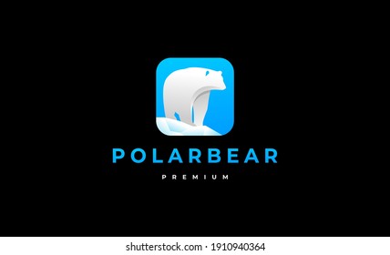 Polar Bear Logo Symbol Vector Design Illustration