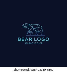 Polar Bear logo template vector icon illustration