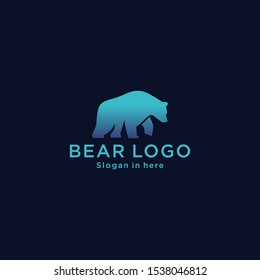 Polar Bear logo template vector icon illustration