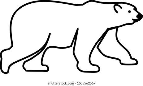 Polar bear logo vector, icon