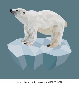 Polar bear low poly