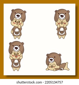 Polar bear mascot character design