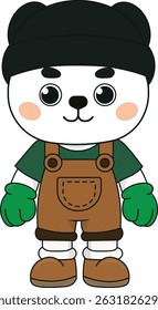 Polar Bear Mascot Character Vector Illustration