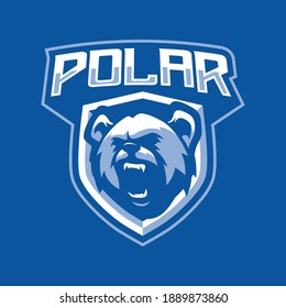 Polar Bear mascot design for sport or e-sport team