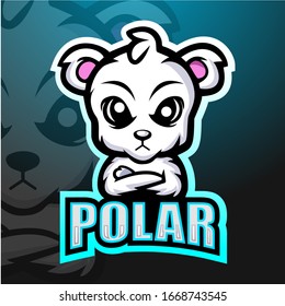 Polar Bear Mascot Esport Logo Design