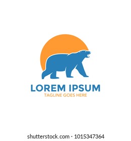 Polar Bear Mascot Logo Character. Vector illustration. Editable