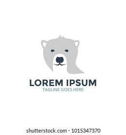 Polar Bear Mascot Logo Character. Vector illustration. Editable