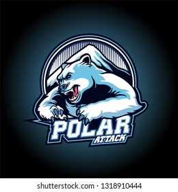 Polar Bear Mascot Logo Vector