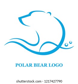 Polar bear modern logo. Vector icon or pictogram