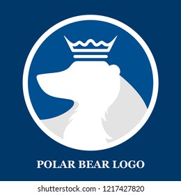 Polar bear modern logo. Vector icon or pictogram