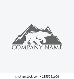 Polar Bear And Mountain Logo