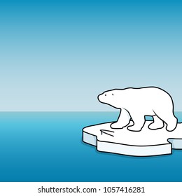 Polar bear on ice cap