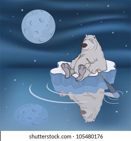 Polar bear on an ice floe