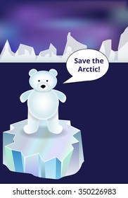polar bear on an ice floe