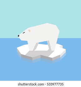 Polar Bear On Ice Floe Vector Stock Vector (Royalty Free) 533977735 ...