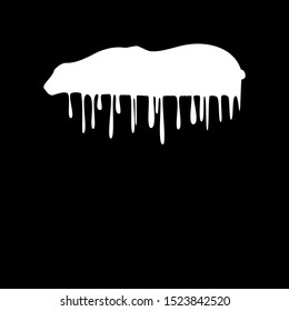 Polar bear on the pack ice. from global warming