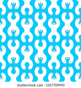 Polar bear pattern seamless. Wild predator texture. big white bear attacks background