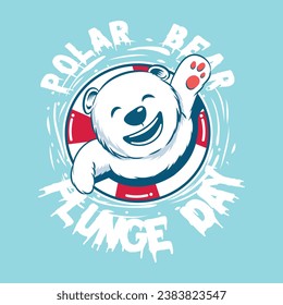 Polar Bear Plunge Day Vector Illustration 