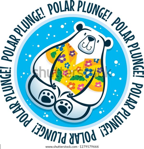 Polar Bear Plunge Logo Design Stock Vector (Royalty Free) 1279579666