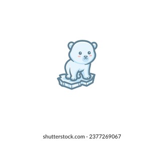 Der Eisbär steht am Pol