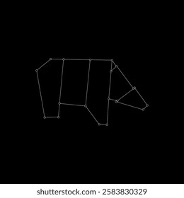 Polar Bear Polygonal Lines, can use for Logo, Pictogram, Endangered Animals Figure, Website, Apps, or Graphic Design Element. Vector Illustration