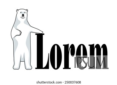 polar bear represents  place for your design