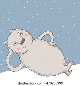 Polar bear resting