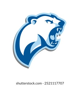 Logotipo de mascote de urso polar para esportes de equipe esportes esportes jogos e muito mais