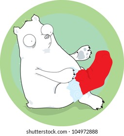 Polar Bear and Santa Stocking