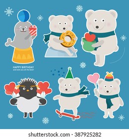 Polar Bear Seal Penguin Stock Vector (Royalty Free) 387925282