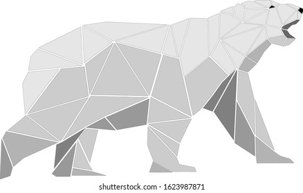 Polar bear from separate polygons