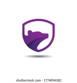plantilla de logotipo del escudo polar del oso. logotipo moderno. ilustración de icono vectorial