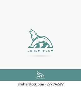 Polar bear sign - vector illustration