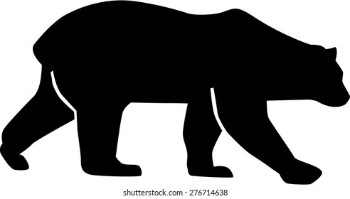 Polar bear silhouette