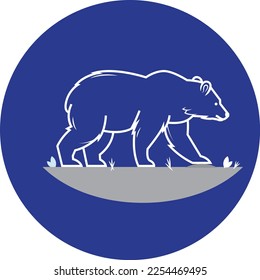 polar bear silhouette illustration vector 