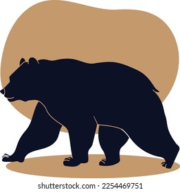 polar bear silhouette illustration vector