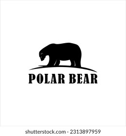 polar bear silhouette logo vector animals illustration
