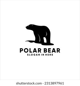 polar bear silhouette logo vector animals illustration