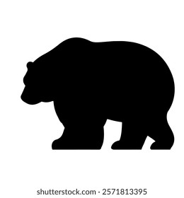 Polar bear silhouette vector icon sign symbol illustration design.
