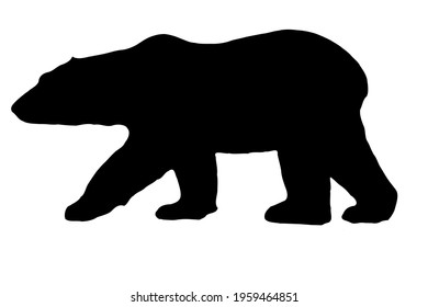 Polar bear silhouette vector illustration 